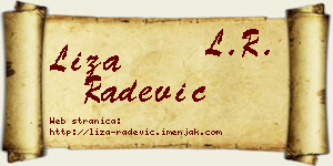 Liza Radević vizit kartica